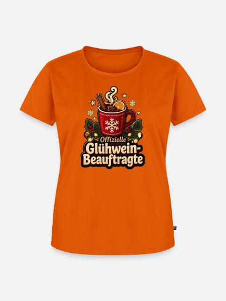 Offizielle Glühwein-Beauftragte Weihnachtsmarkt - Frauen Premium Bio T-Shirt - Orange