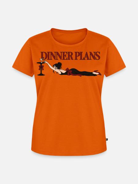 Dinner Plans Martini Girl - Frauen Premium Bio T-Shirt - Orange 