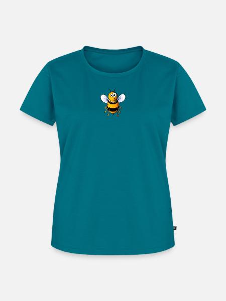Comic Biene - Frauen Premium Bio T-Shirt - Petrol