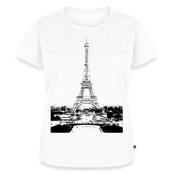 Paris. - Frauen Premium Bio T-Shirt - Weiß - Vorne - AI Model Female 172 dark (172cm)