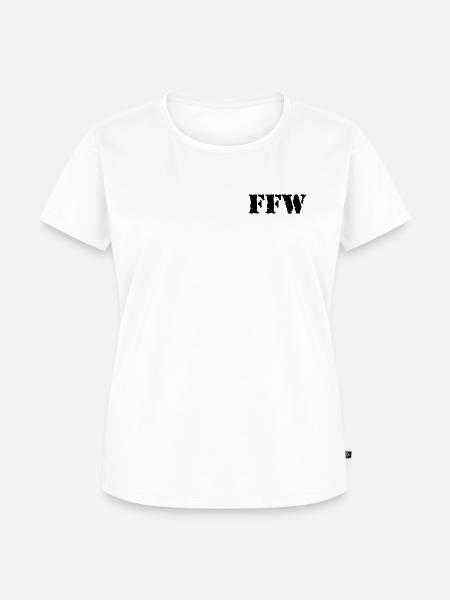 FFW Schrift Armee-Style - Frauen Premium Bio T-Shirt - Weiß
