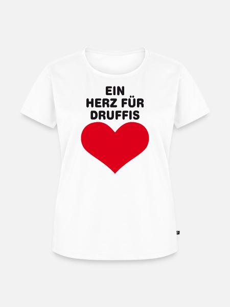 Ein Herz für Druffis - Frauen Premium Bio T-Shirt - Weiß