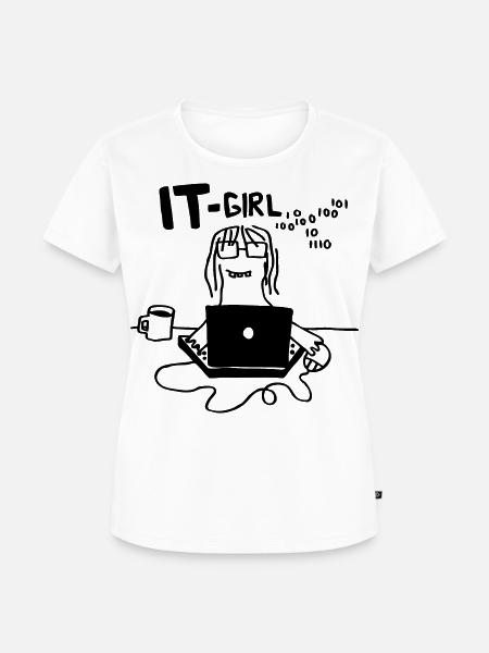 IT Girl - Frauen Premium Bio T-Shirt - Weiß