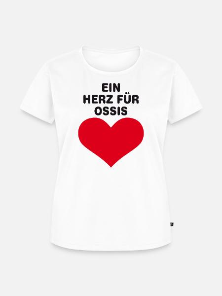 Ein Herz für Ossis - Frauen Premium Bio T-Shirt - Weiß