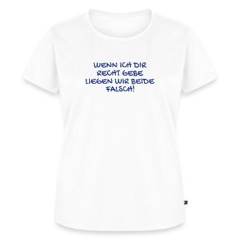 Besserwisser lustiger Spruch - Frauen Premium Bio T-Shirt - Weiß - Vorne - AI Model Female 172 dark (172cm)