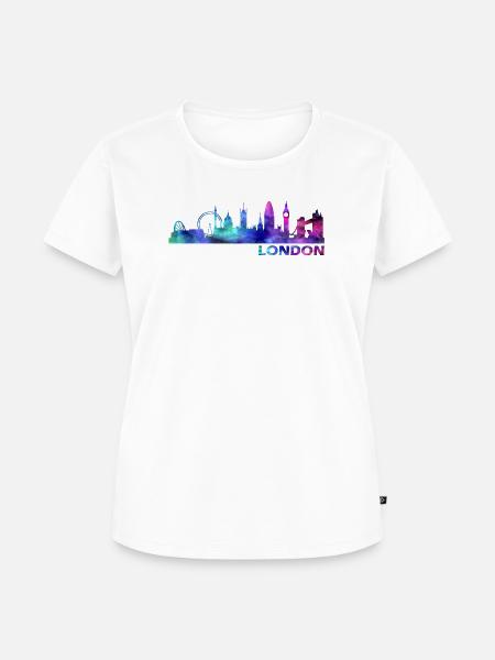 Skyline London - Frauen Premium Bio T-Shirt - Weiß