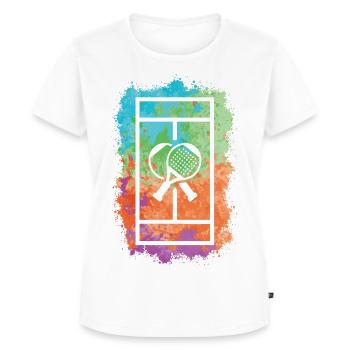 Padel Tennis Padelspieler Paddle Padel-Tennis - Frauen Premium Bio T-Shirt - Weiß - Vorne - AI Model Female 172 dark (172cm)