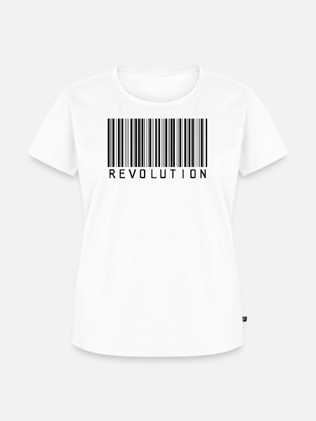Revolutions-Barcode - Frauen Premium Bio T-Shirt - Weiß