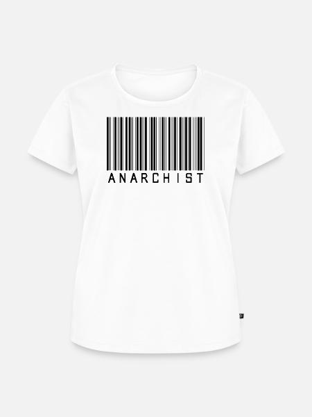 Anarchistischer Barcode - Frauen Premium Bio T-Shirt - Weiß