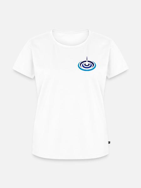 Wassertropfen Logo - Frauen Premium Bio T-Shirt - Weiß