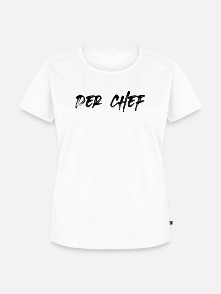 Der Chef - Frauen Premium Bio T-Shirt - Weiß