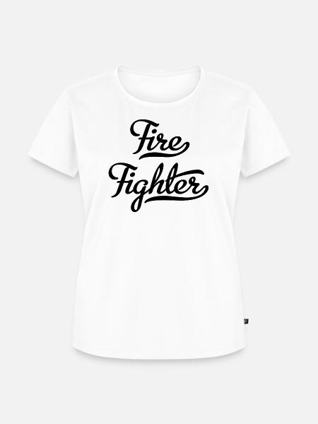 Feuerwehrmann - Frauen Premium Bio T-Shirt - Weiß