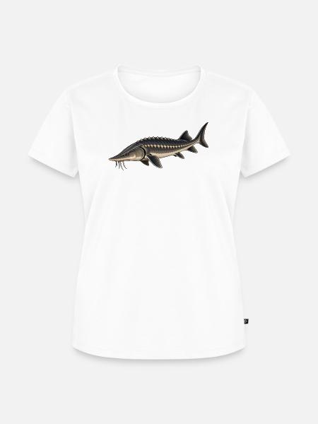 Stör Fisch Angeln - Frauen Premium Bio T-Shirt - Weiß