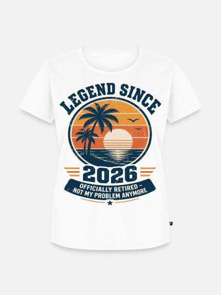 Legende Seit 2026 Retro Sunset - Frauen Premium Bio T-Shirt - Weiß