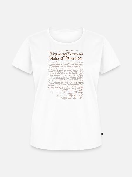 US-Unabhängigkeitserklärung - Frauen Premium Bio T-Shirt - Weiß