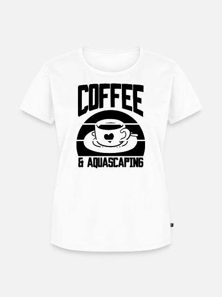 Coffee & Aquascaping - Frauen Premium Bio T-Shirt - Weiß