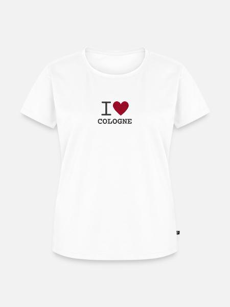 Ich liebe Köln bestickt - Frauen Premium Bio T-Shirt - Weiß