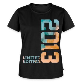 13. GEBURTSTAG LIMITED EDITION 2013 - Frauen Premium Bio T-Shirt - Schwarz - Vorne - Selfina (174cm)