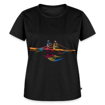 Wuchtige Rudermannschaft Regattasieg - Frauen Premium Bio T-Shirt - Schwarz - Vorne - Selfina (174cm)