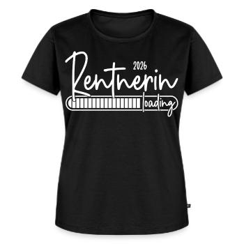 Rentnerin 2026 Loading - Frauen Premium Bio T-Shirt - Schwarz - Vorne - Selfina (174cm)