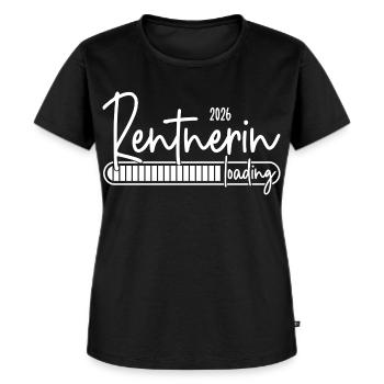 Rentnerin 2026 Loading - Frauen Premium Bio T-Shirt - Schwarz - Vorne - Selfina (174cm)