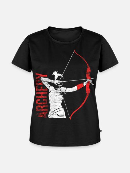 Spannender Bogenschütze Bogenparcours - Frauen Premium Bio T-Shirt - Schwarz