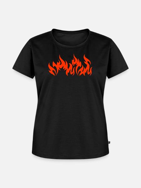 Feuer und Flamme - Frauen Premium Bio T-Shirt - Schwarz