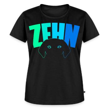 10. Geburtstag Jungen 10 Jahre alt Hündchen Hund - Frauen Premium Bio T-Shirt - Schwarz - Vorne - Selfina (174cm)