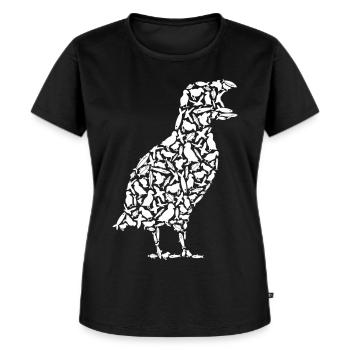 Puffin Papageientaucher Papageitaucher Damen - Frauen Premium Bio T-Shirt - Schwarz - Vorne - Selfina (174cm)