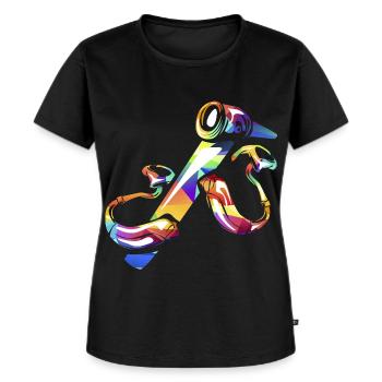 Hellhöriger Hörakustiker Hörgerät - Frauen Premium Bio T-Shirt - Schwarz - Vorne - Selfina (174cm)