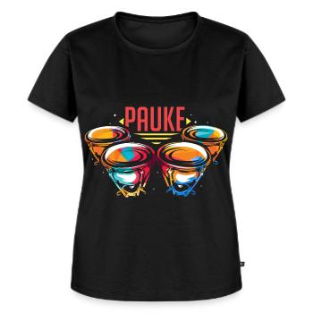 Donnernde Pauke Orchesterklang - Frauen Premium Bio T-Shirt - Schwarz - Vorne - Selfina (174cm)