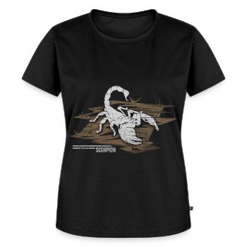 Gefährlicher Skorpion Wüstenjäger - Frauen Premium Bio T-Shirt - Schwarz - Vorne - Selfina (174cm)
