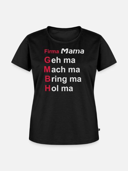 firma mama - Frauen Premium Bio T-Shirt - Schwarz