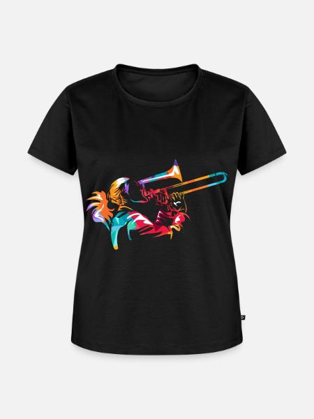 Swingender Posaunensound Bigband - Frauen Premium Bio T-Shirt - Schwarz