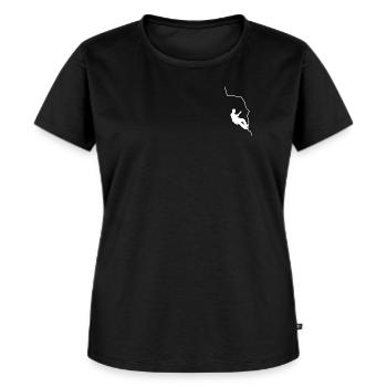 Mann in der Wand - Frauen Premium Bio T-Shirt - Schwarz - Vorne - Selfina (174cm)