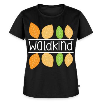 Waldkind - Frauen Premium Bio T-Shirt - Schwarz - Vorne - Selfina (174cm)