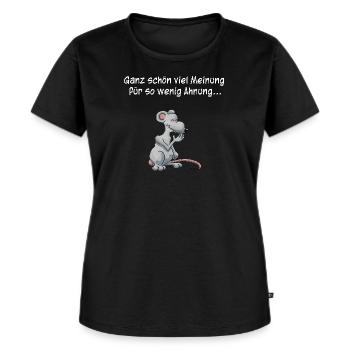 Ganz schön viel Meinung für so wenig Ahnung... - Frauen Premium Bio T-Shirt - Schwarz - Vorne - Selfina (174cm)