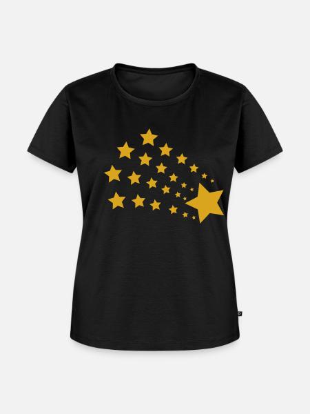 Stern Sterne - Frauen Premium Bio T-Shirt - Schwarz