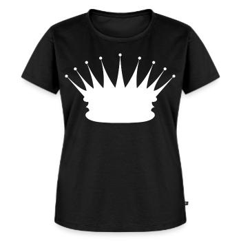 Königliche Kronensilhouette - Frauen Premium Bio T-Shirt - Schwarz - Vorne - Selfina (174cm)