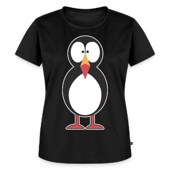 Papageitaucher Puffin Papageientaucher - Frauen Premium Bio T-Shirt - Schwarz - Vorne - Selfina (174cm)