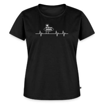 Heartbeat of Las Vegas - Frauen Premium Bio T-Shirt - Schwarz - Vorne - Selfina (174cm)
