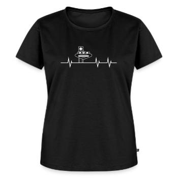Heartbeat of Las Vegas - Frauen Premium Bio T-Shirt - Schwarz - Vorne - Selfina (174cm)