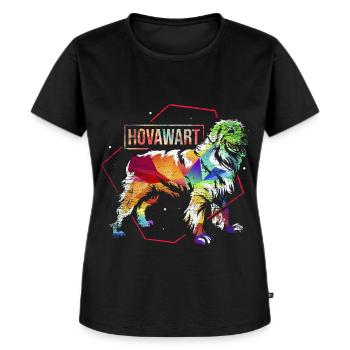 Gelassener Hovawart Begleithund - Frauen Premium Bio T-Shirt - Schwarz - Vorne - Selfina (174cm)