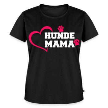 Hunde Mama - Frauen Premium Bio T-Shirt - Schwarz - Vorne - Selfina (174cm)