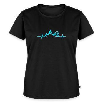 mountainbike - Frauen Premium Bio T-Shirt - Schwarz - Vorne - Selfina (174cm)