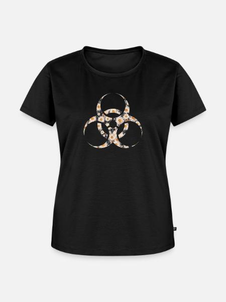 Gänseblümchen Biohazard - Frauen Premium Bio T-Shirt - Schwarz