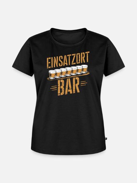Einsatzort Bar - Frauen Premium Bio T-Shirt - Schwarz