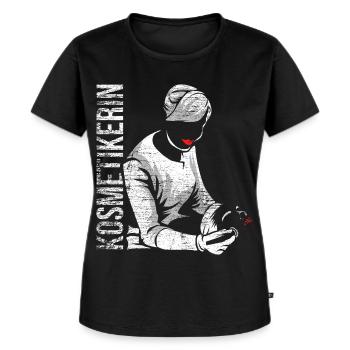 Strahlende Kosmetikerin Visagistin - Frauen Premium Bio T-Shirt - Schwarz - Vorne - Selfina (174cm)