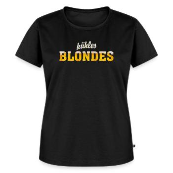 kühles Blondes - Frauen Premium Bio T-Shirt - Schwarz - Vorne - Selfina (174cm)