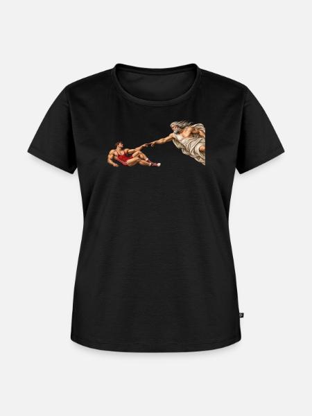 Die Erschaffung des Ringers - Frauen Premium Bio T-Shirt - Schwarz